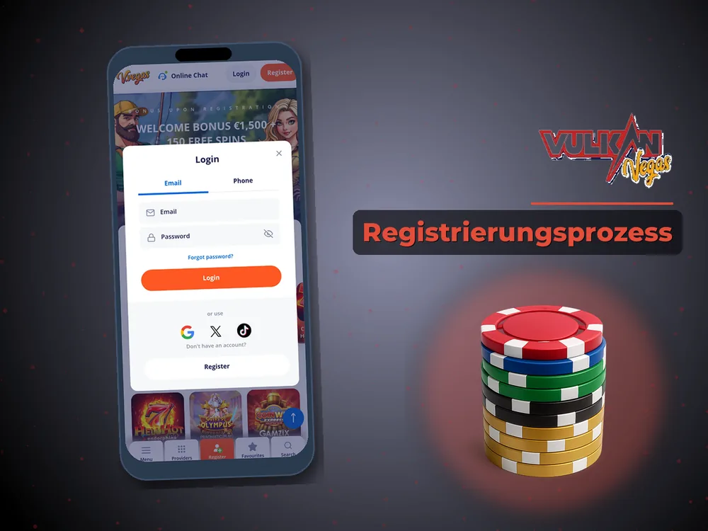 Vulkan vegas - Registrierungsprozess