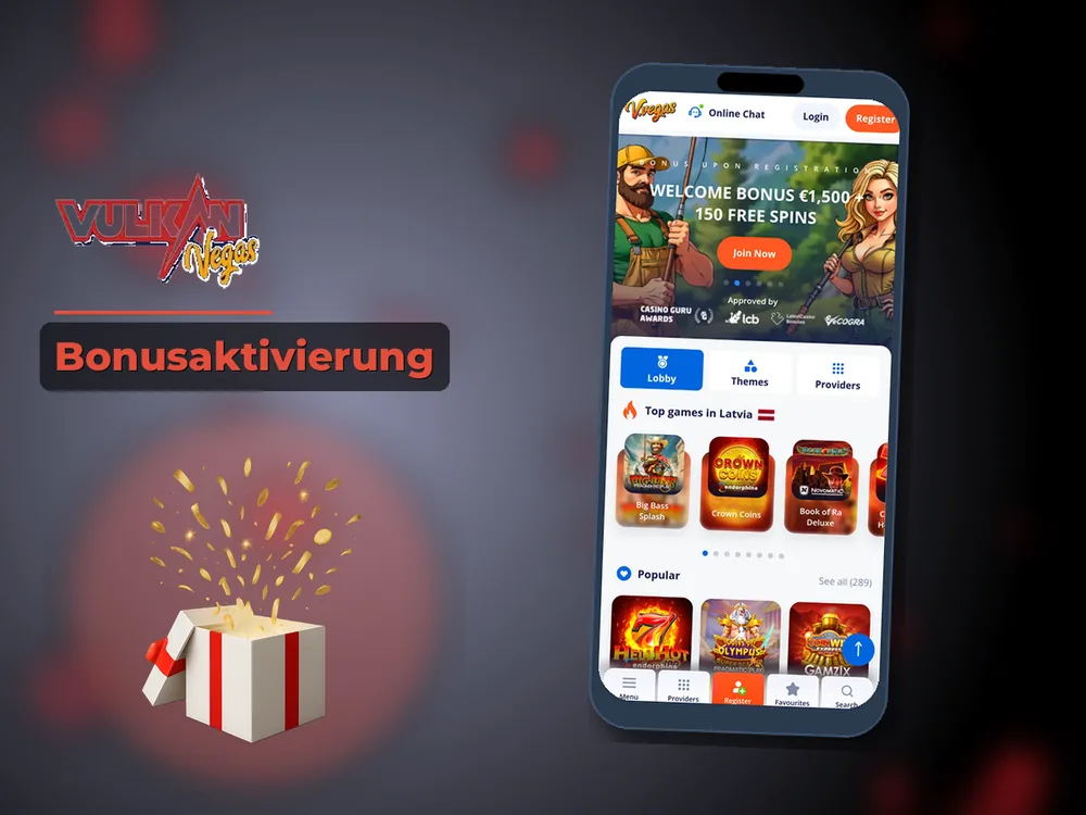 Vulkan vegas - Bonusaktivierung