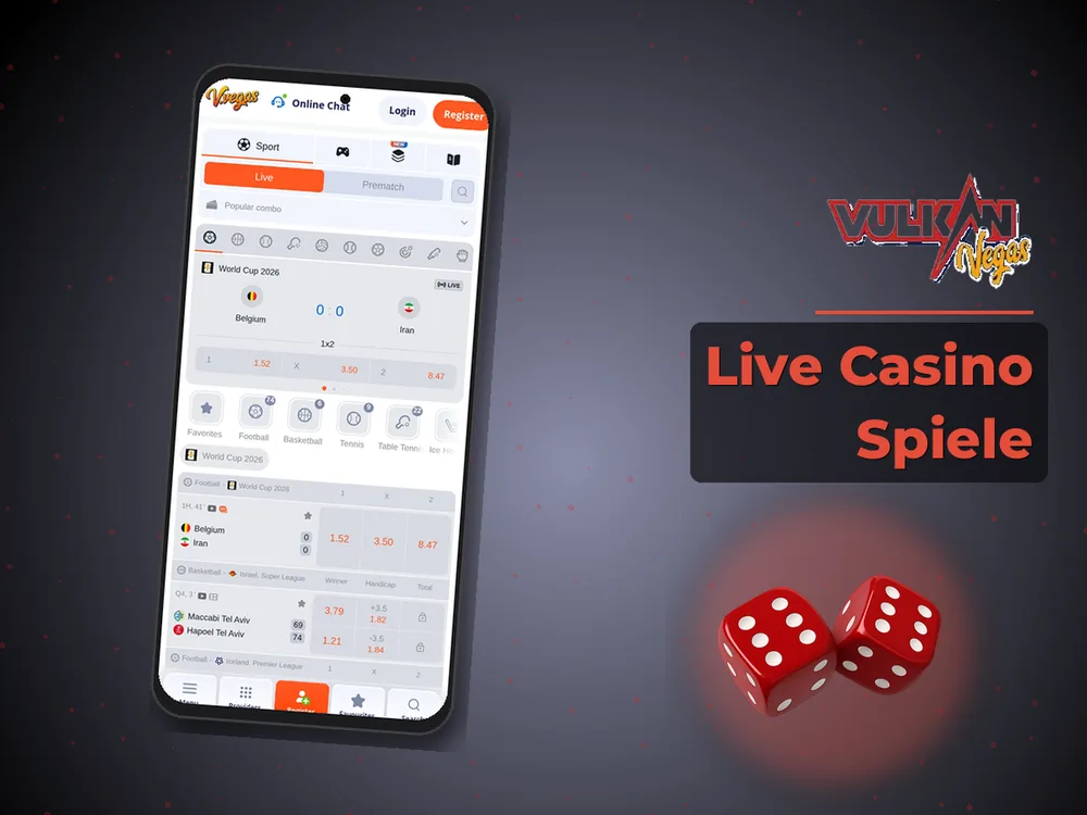 Vulkan vegas - Live Casino Spiele