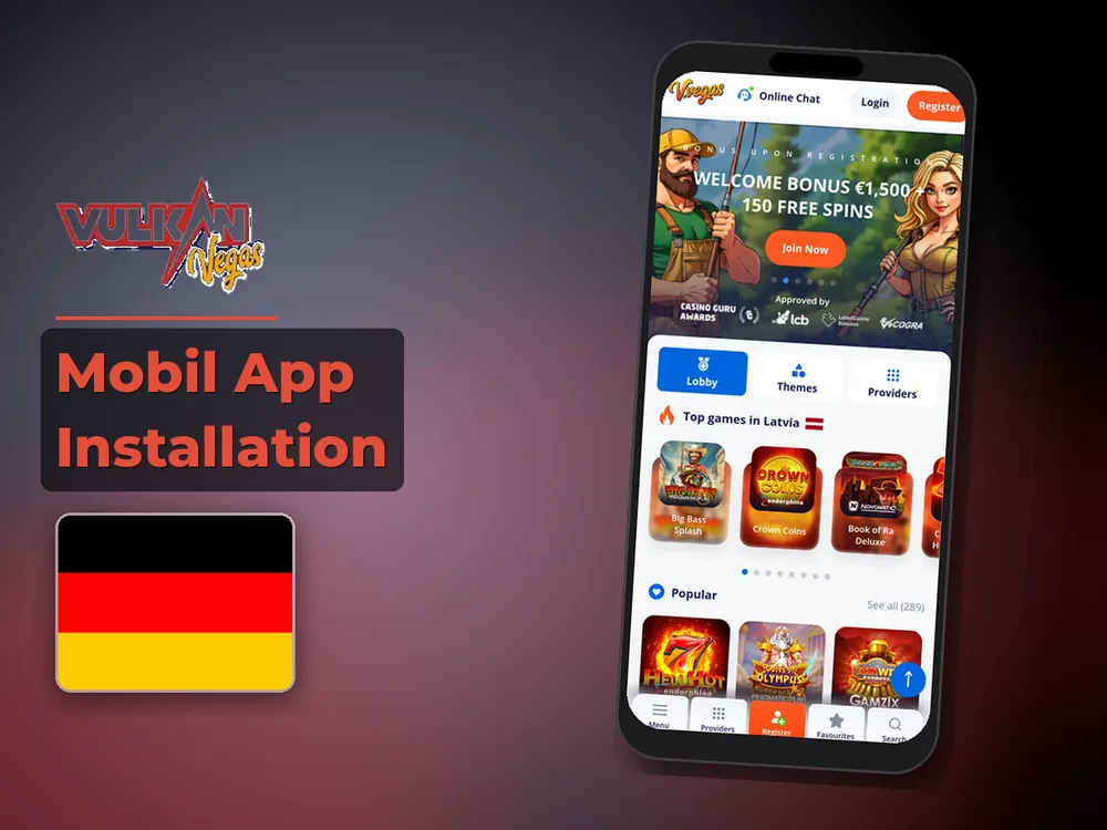 Vulkan vegas - Mobil App Installation