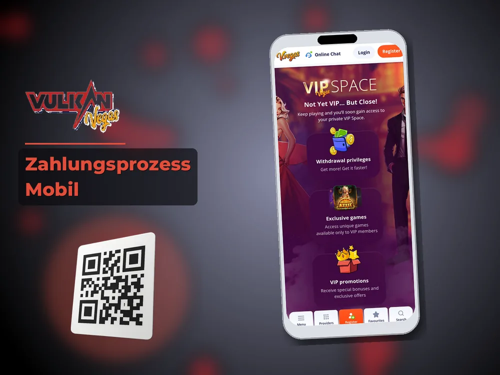 Vulkan vegas - Zahlungsprozess Mobil