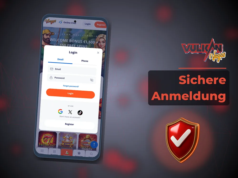 Vulkan vegas - Sichere Anmeldung