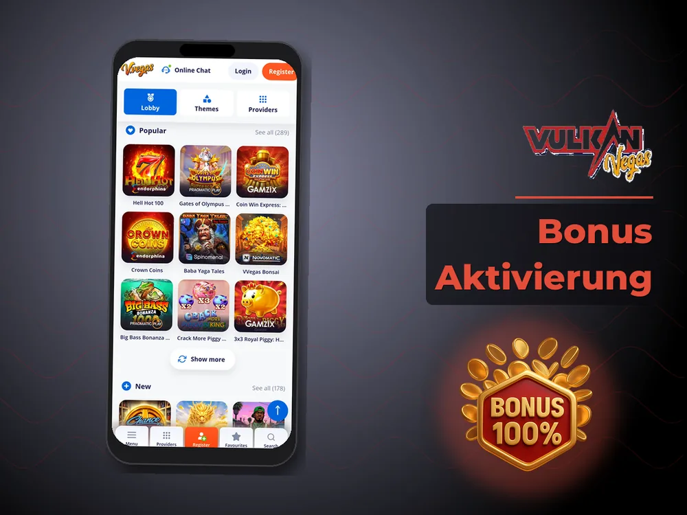 Vulkan vegas - Bonus Aktivierung