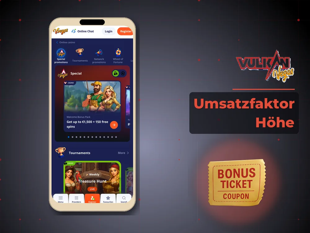 Vulkan vegas - Umsatzfaktor Höhe