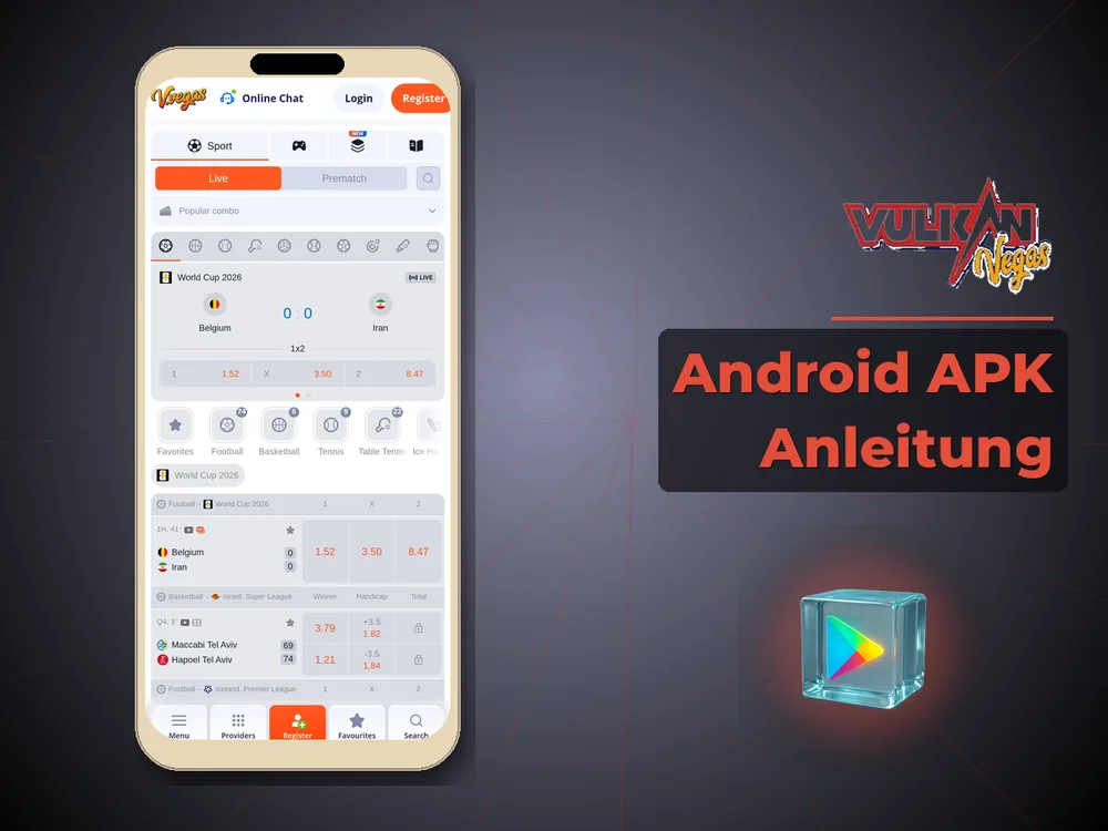 Vulkan vegas - Android APK Anleitung