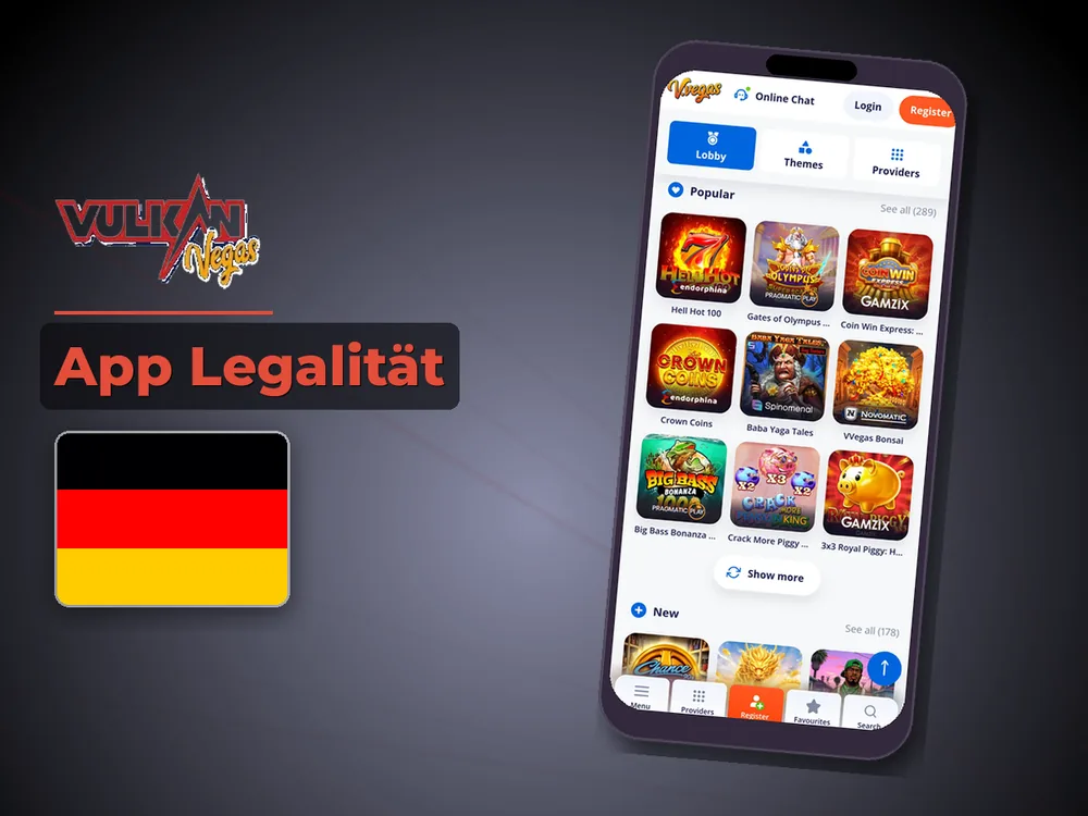 Vulkan vegas - App Legalität