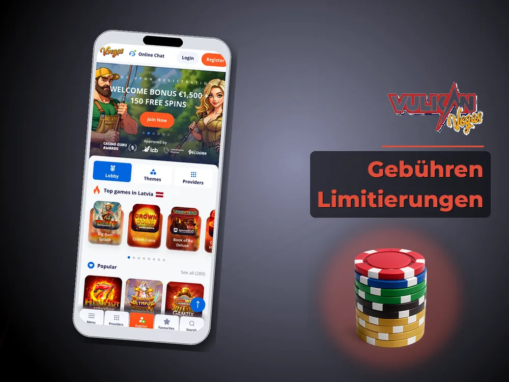 Vulkan vegas - Gebühren Limitierungen