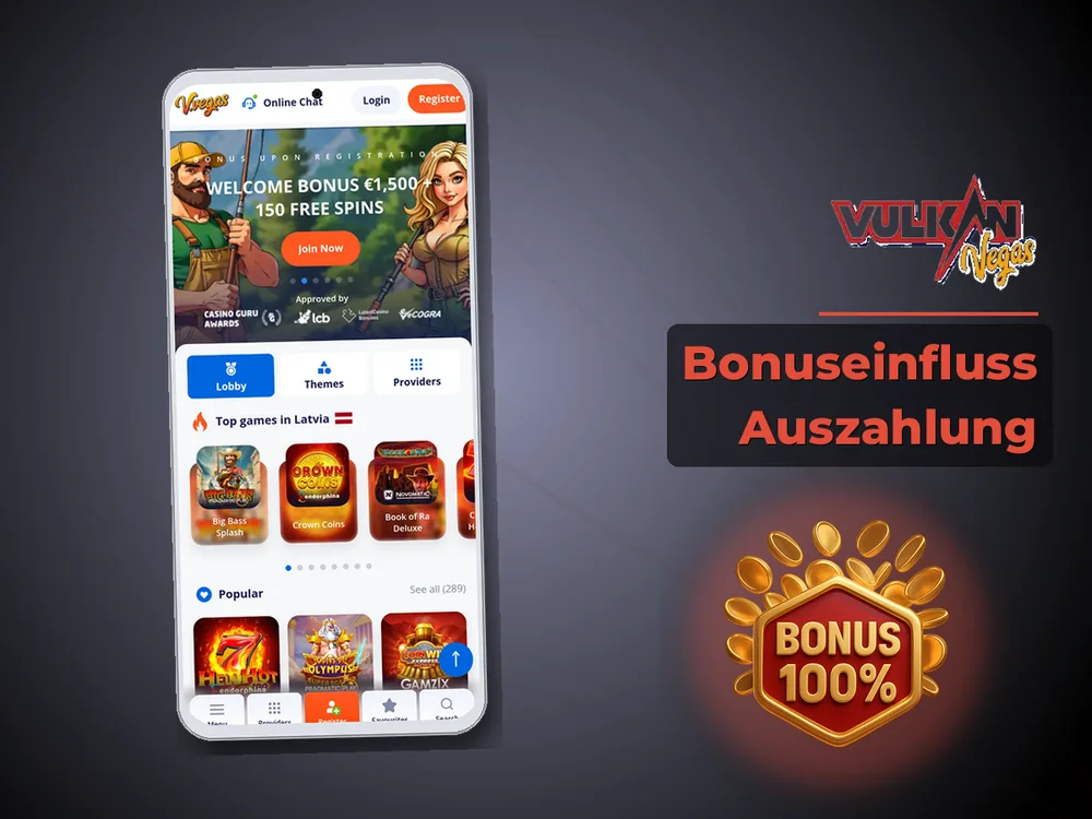 Vulkan vegas - Bonuseinfluss Auszahlung