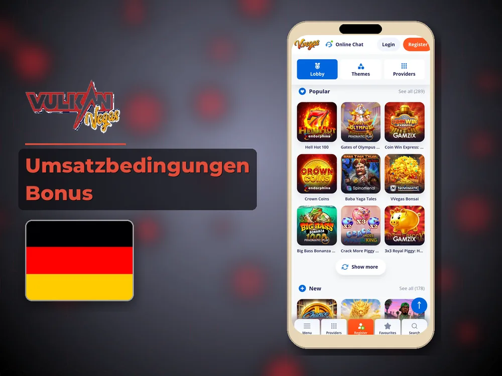 Vulkan vegas - Umsatzbedingungen Bonus