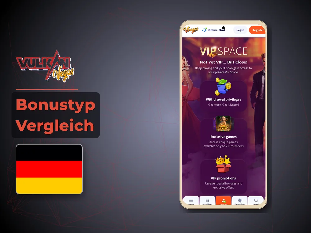 Vulkan vegas - Bonustyp Vergleich