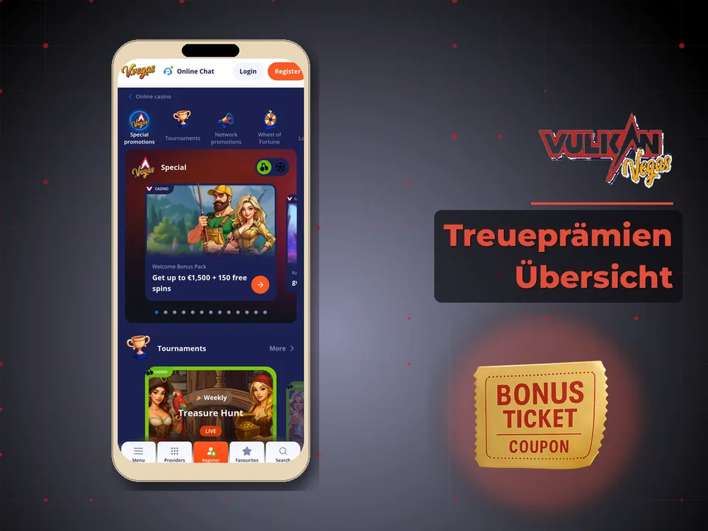 Vulkan vegas - Treueprämien Übersicht
