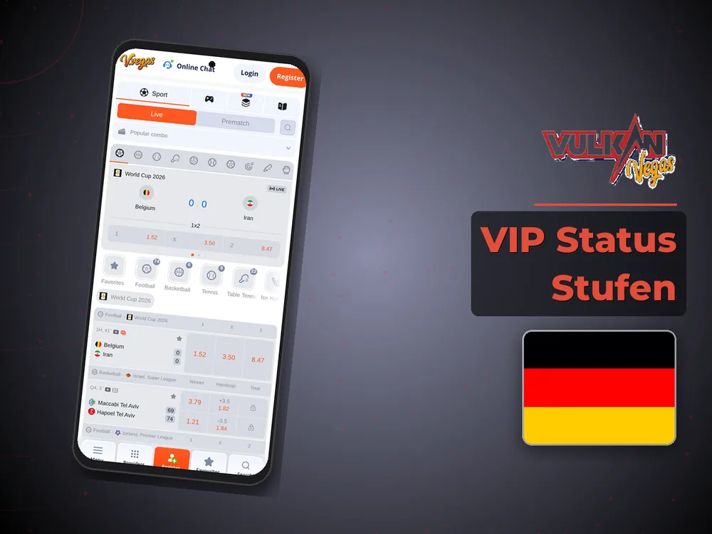 Vulkan vegas - VIP Status Stufen