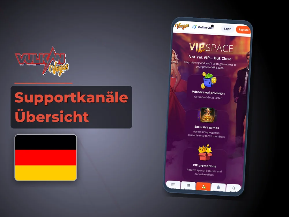 Vulkan vegas - Supportkanäle Übersicht
