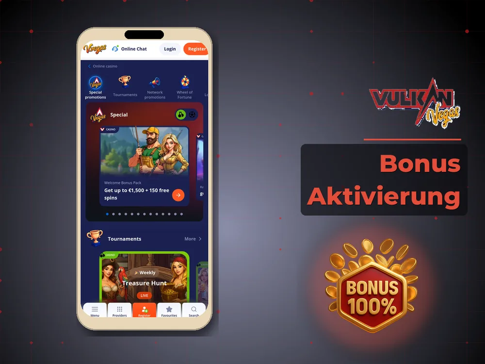 Vulkan vegas - Bonus Aktivierung