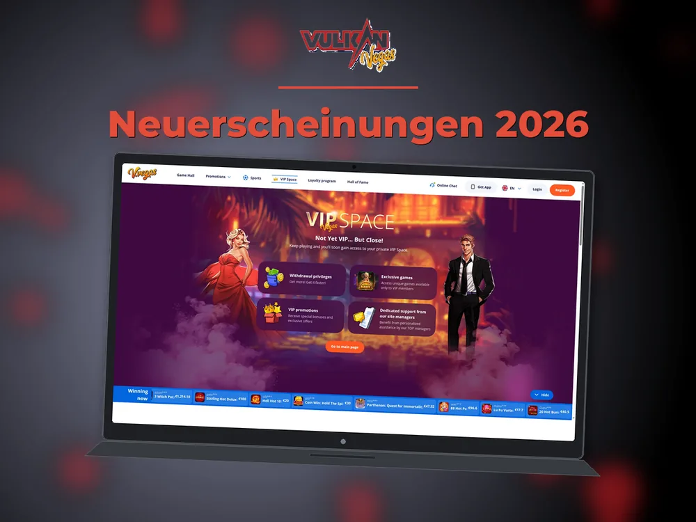 Vulkan vegas - Neuerscheinungen 2026
