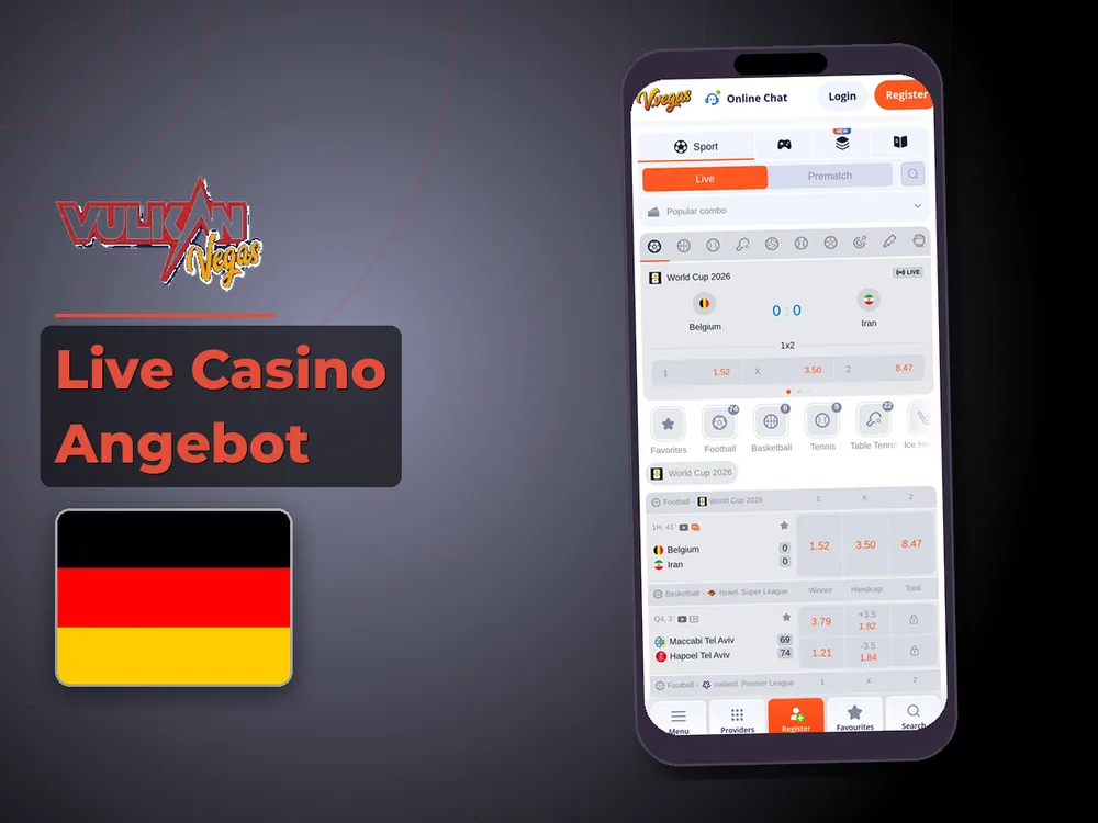 Vulkan vegas - Live Casino Angebot