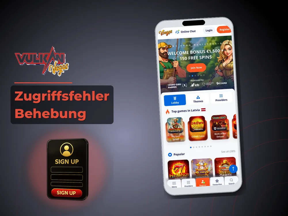 Vulkan vegas - Zugriffsfehler Behebung