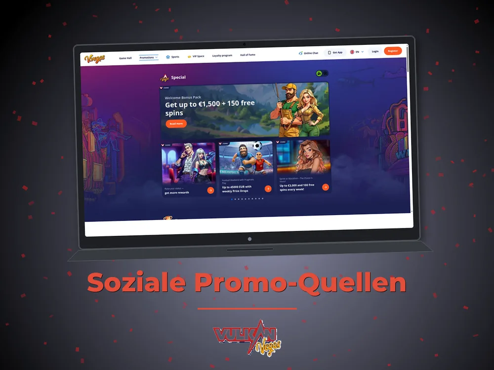 Vulkan vegas - Soziale Promo-Quellen
