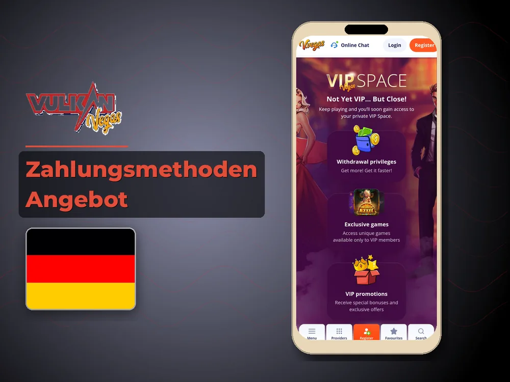 Vulkan vegas - Zahlungsmethoden Angebot
