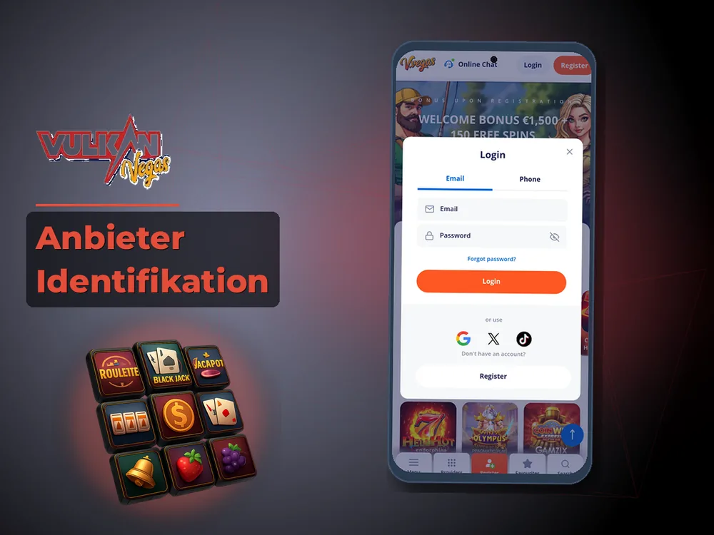 Vulkan vegas - Anbieter Identifikation