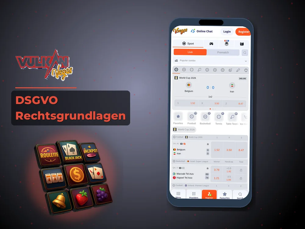 Vulkan vegas - DSGVO Rechtsgrundlagen