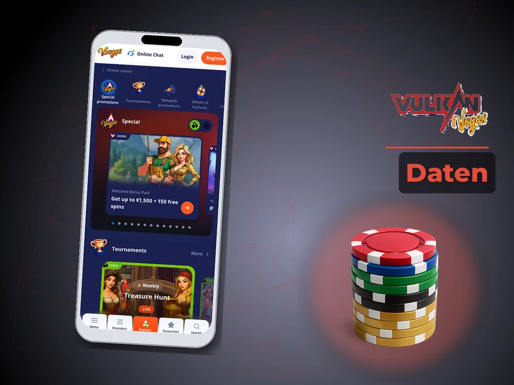 Vulkan vegas - Daten
