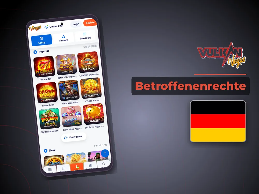 Vulkan vegas - Betroffenenrechte