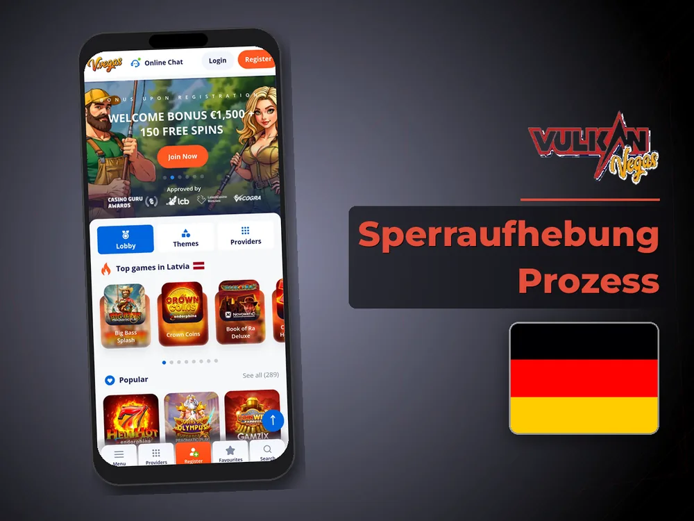 Vulkan vegas - Sperraufhebung Prozess