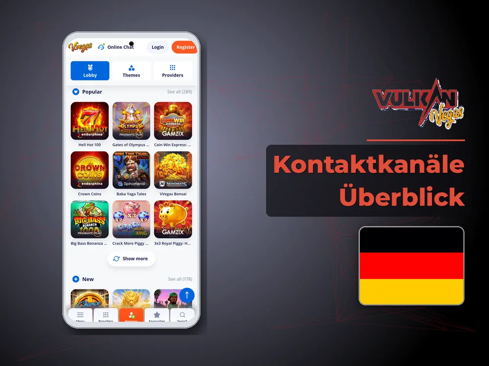 Vulkan vegas - Kontaktkanäle Überblick