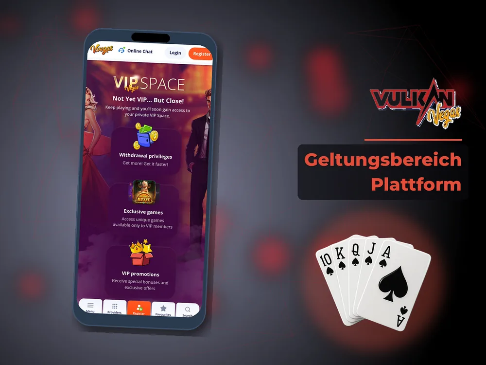 Vulkan vegas - Geltungsbereich Plattform