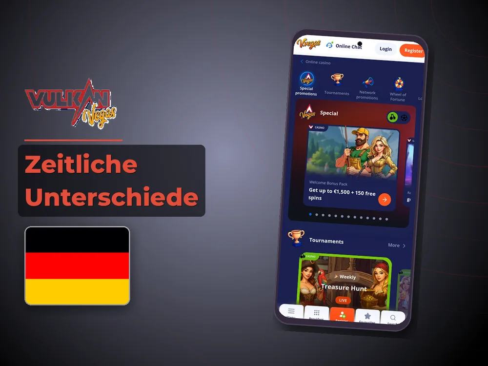 Vulkan vegas - Zeitliche Unterschiede
