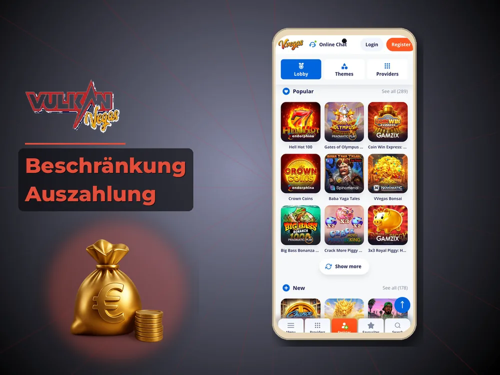 Vulkan vegas - Beschränkung Auszahlung