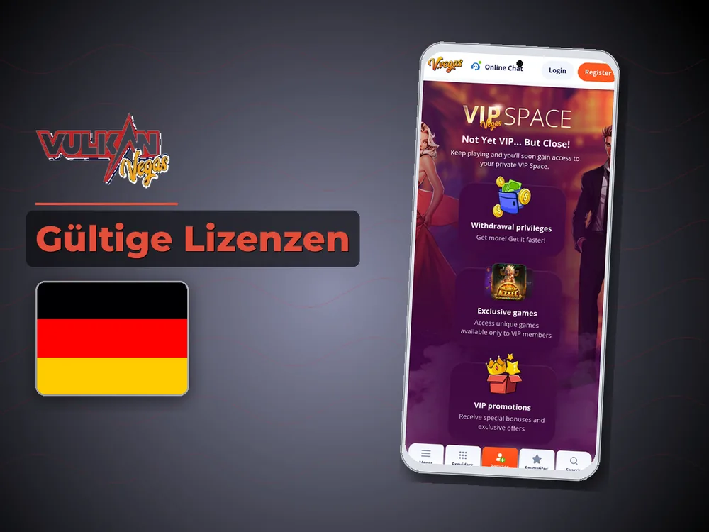 Vulkan vegas - Gültige Lizenzen
