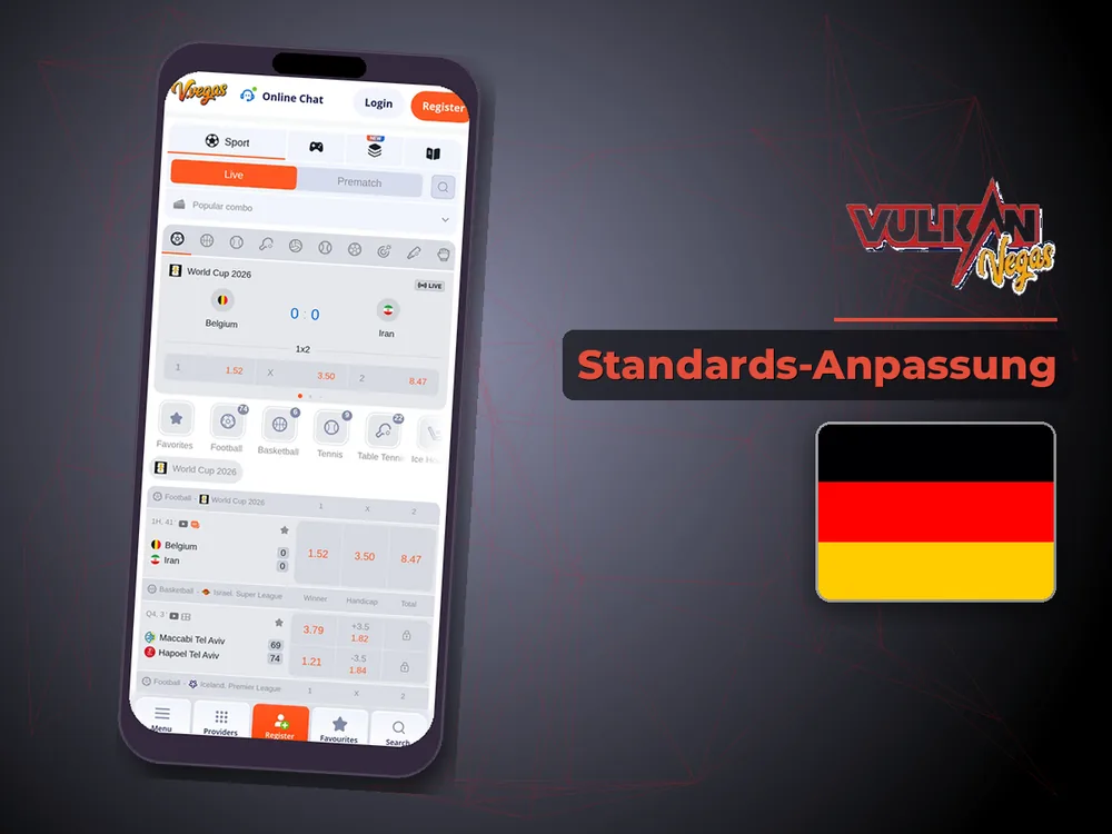 Vulkan vegas - Standards-Anpassung
