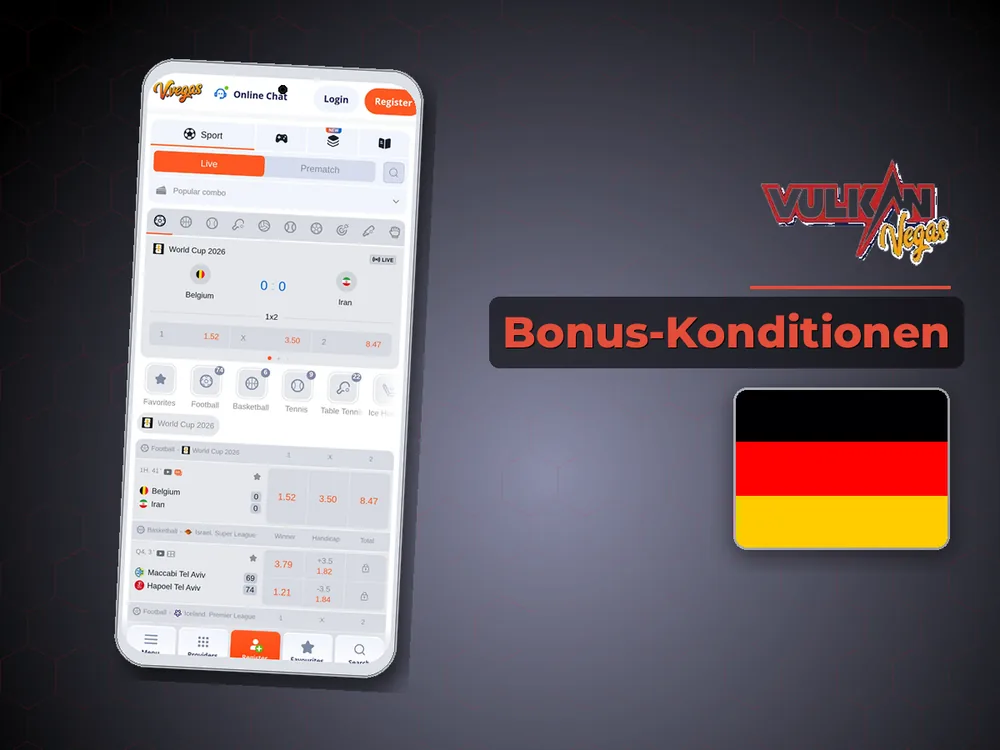 Vulkan vegas - Bonus-Konditionen