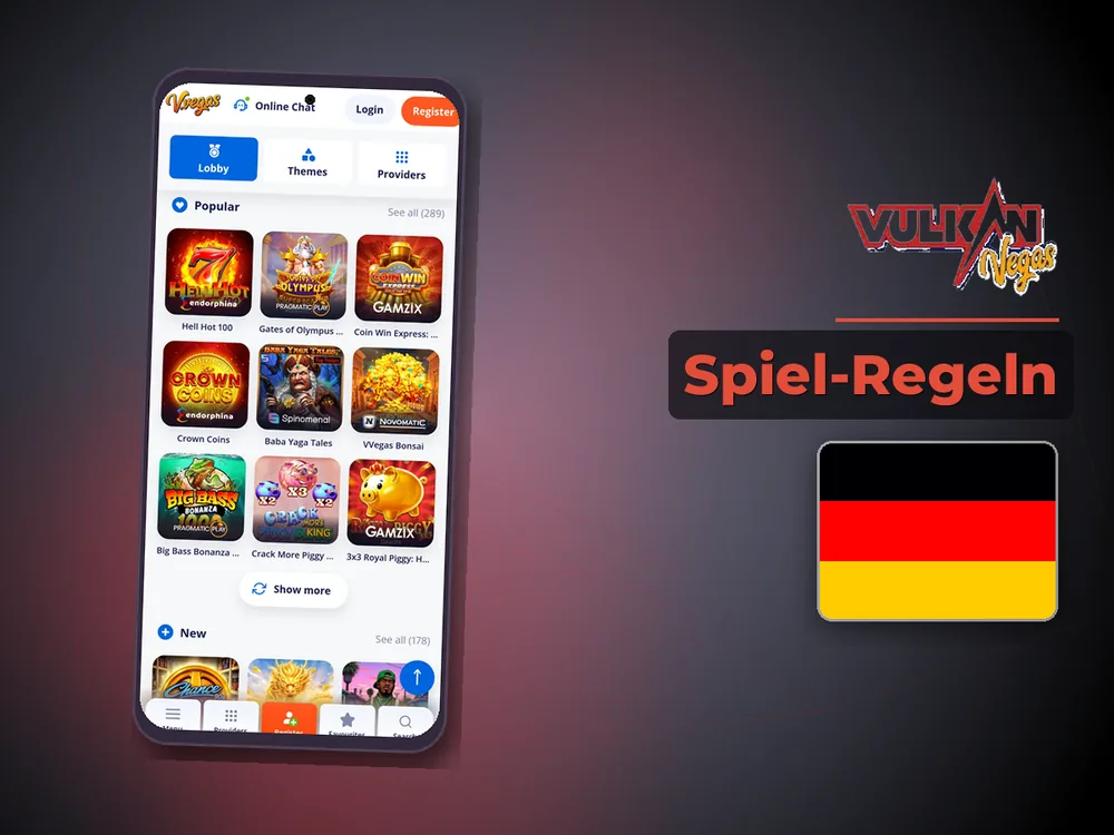 Vulkan vegas - Spiel-Regeln